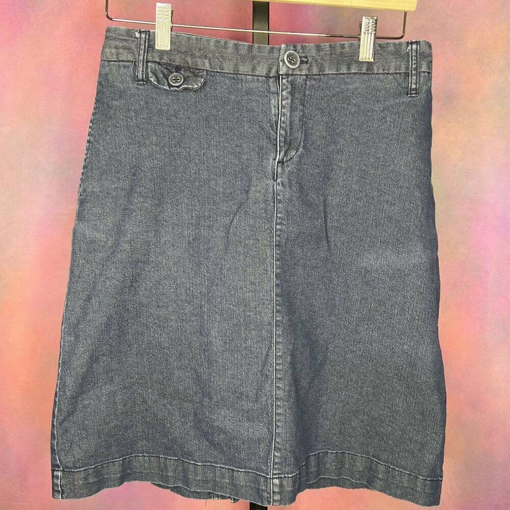 Merona Midi Denim Skirt - Medium Blue - Size 2